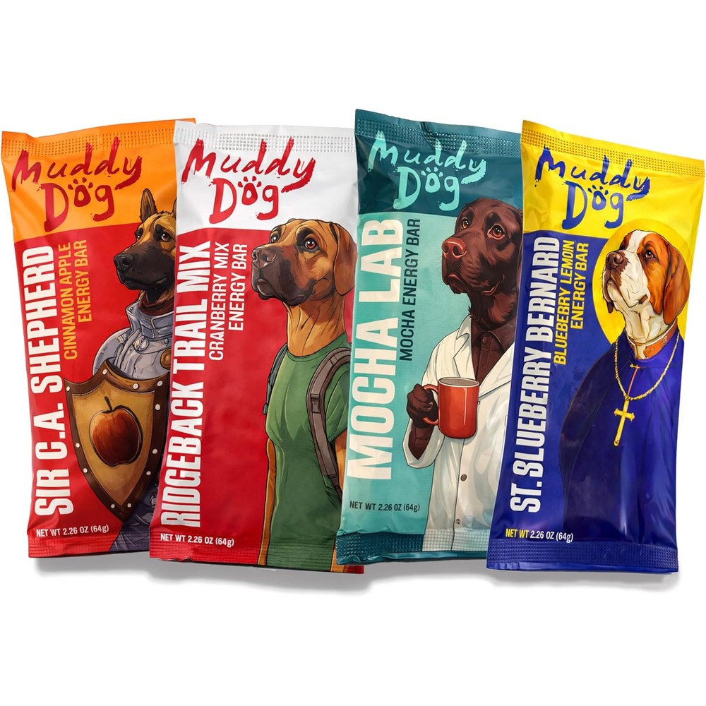 Muddy Dog Human Treats Variety Pack front view gluten free energy bars