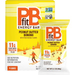 PBfit Peanut Butter Banana Energy Bars pack of 4 front view plant based protein snack