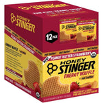 Honey Stinger Peanut Butter Strawberry Energy Waffle 12 pack front view