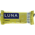 CLIF Bar Luna Lemon Zest Box of 15 front view nutrition bars
