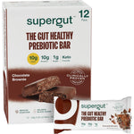 Supergut GLP-1 Boosting Prebiotic Bars Chocolate Brownie front view 12 count box