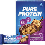 Pure Protein Chewy Chocolate Chip Protein Bars front view for muscle recovery