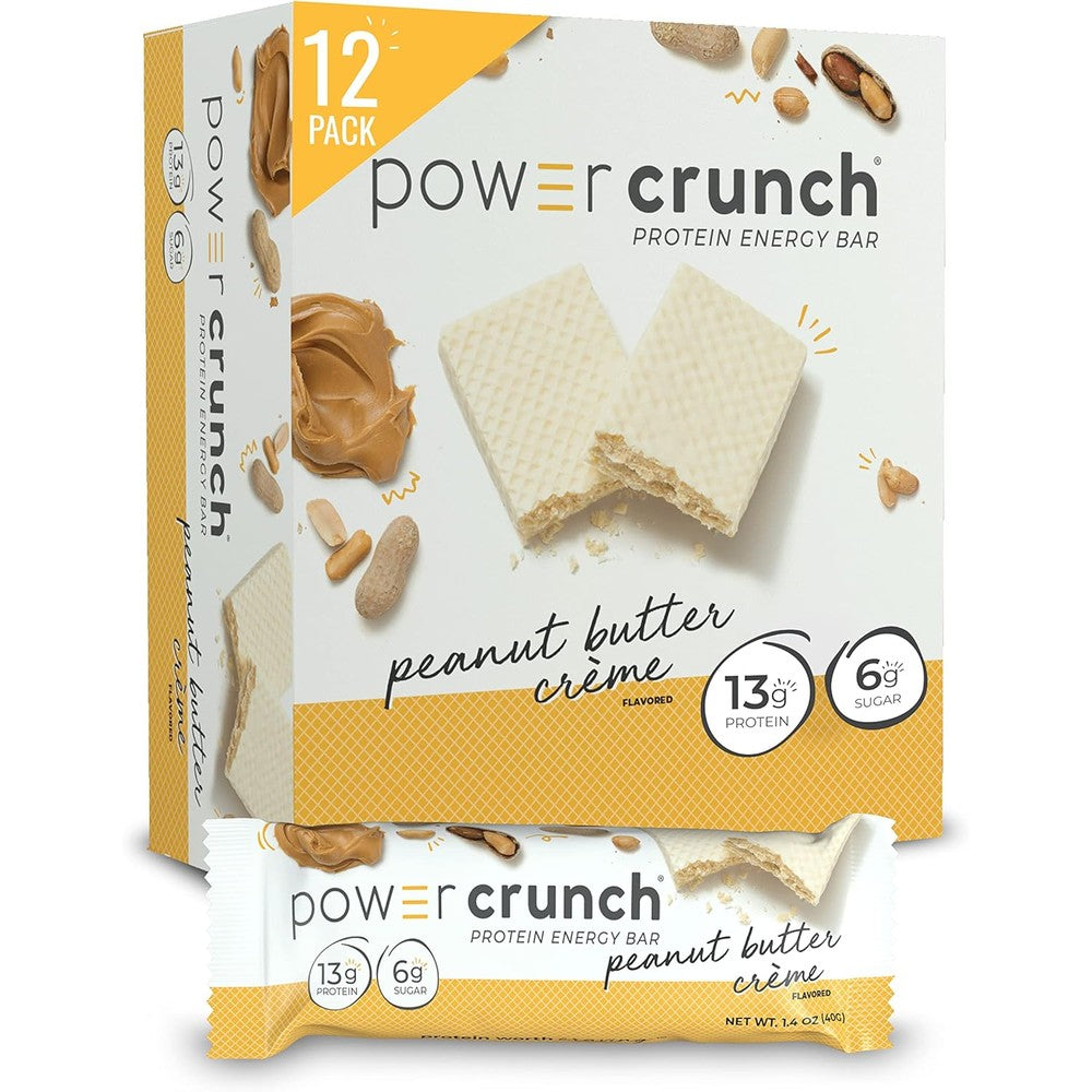 Power Crunch Protein Wafer Bars Peanut Butter Crème front packaging view