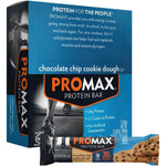 Promax Chocolate Chip Cookie Dough Protein Bar box front view