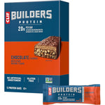 CLIF BUILDERS Chocolate Protein Bars 12 Pack front view post-workout snack