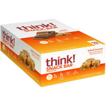 Think! Salted Caramel Protein Bars 10 count box front view for digestive support.
