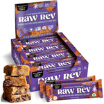 Raw Rev Glo Peanut Butter Dark Chocolate Vegan Protein Bars front box view