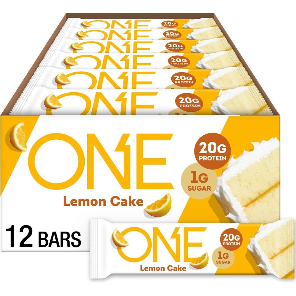 ONE Brands Lemon Cake Protein Bars 12 count box front view