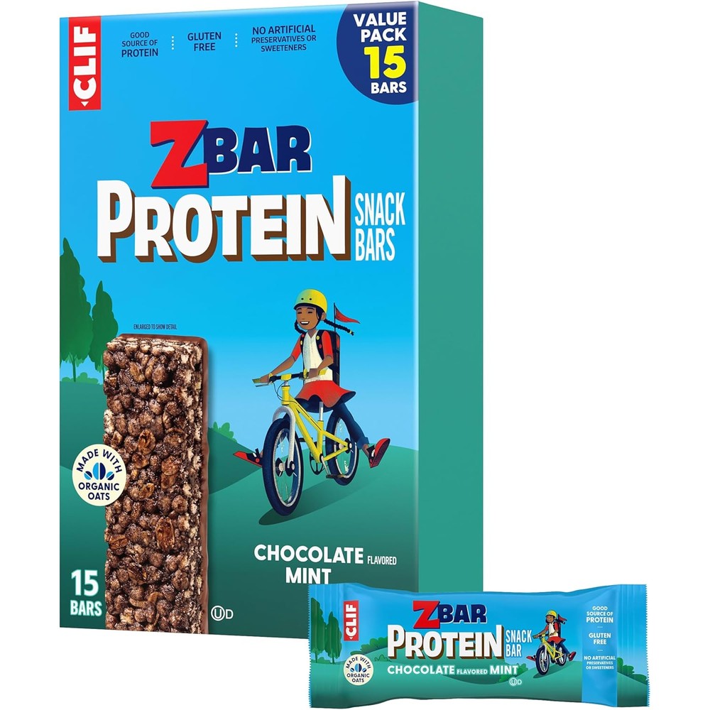 Clif Kid Zbar Protein Chocolate Chip 15 Count box front view