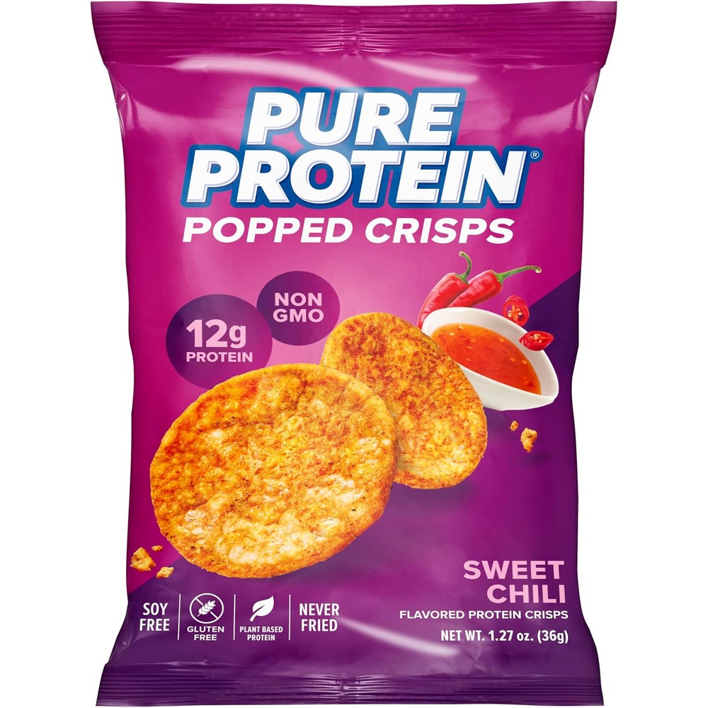 Pure Protein Chewy Chocolate Chip Protein Bars 36 count box front view