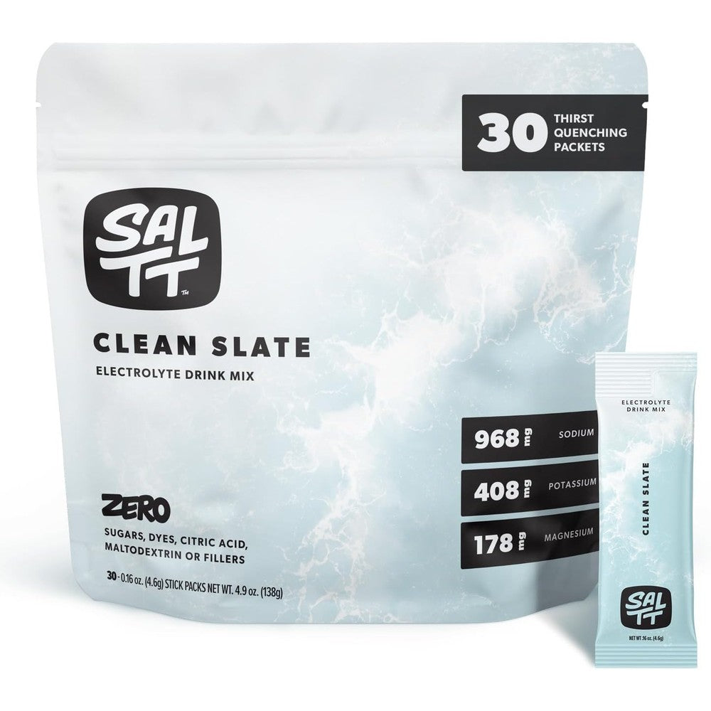 Keto Chow SALTT clean slate unflavored electrolyte powder of 30 pack box.