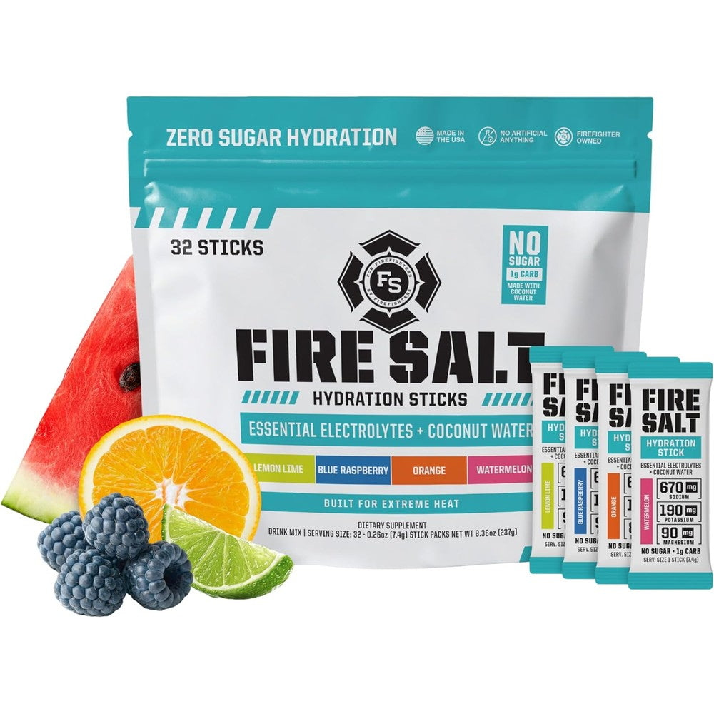 Fire Science Nutrition Fire Salt variety pack 32 count box front view