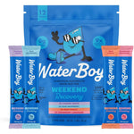 Waterboy Weekend Recovery Variety Pack front view of 12 stick mixes.