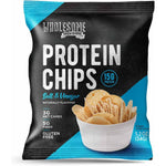 Wholesome Provisions Protein Chips Sea Salt Vinegar 7 pack front view keto snack