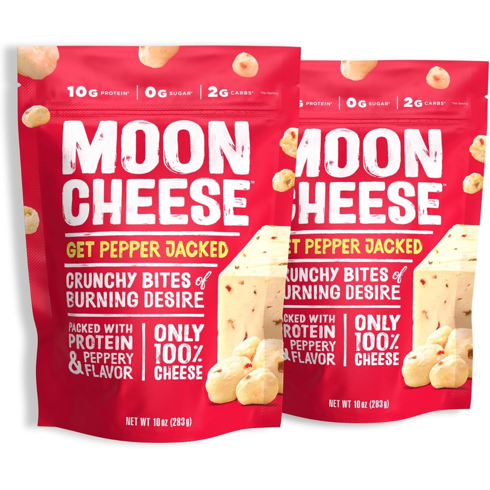 Moon Cheese Get Pepper Jacked 10 Ounce 2 Pack front view keto snack