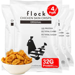 Flock Keto Chicken Skin Chips Original Flavor front view high protein snack