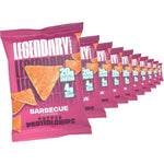 Legendary Foods BBQ Protein Chips front view of packaging highlighting 20g protein.