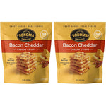Sonoma Creamery Bacon Cheddar Cheese Crisps 10 ounce front view keto snack.