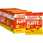 Quest Nutrition Cheddar Protein Puffs 10 count box front view high protein snack