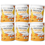 Power Crunch Cheddar Protein Crisps front view high protein snack