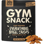 Gym Snack Everything Bagel Protein Crisps front packaging showing 30g protein claim.