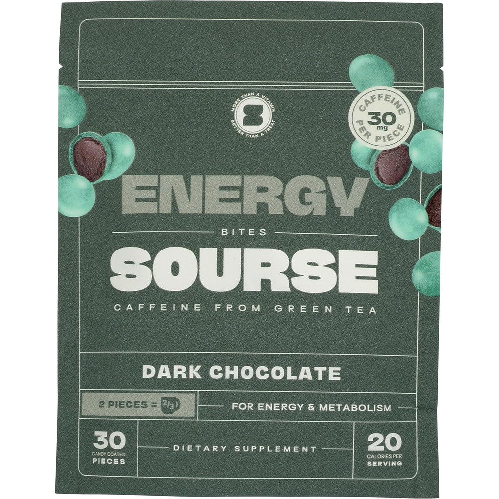 Sourse Dark Chocolate Energy Bites front view vitamin infused supplement