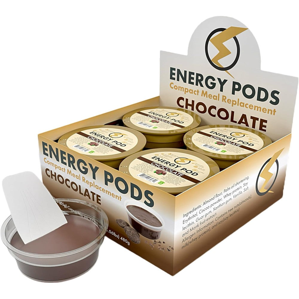 Energy Pods Chocolate Snack Fudge front view keto protein cup