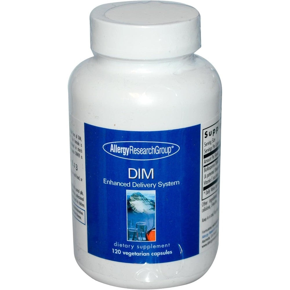 Allergy Research Group DIM Enhanced Delivery System - DIM Supplement for Women, Estrogen Supplement for Women and Men, Diindolylmethane for Hormone Balance, Menopause Support - 120 Vegetarian Capsules