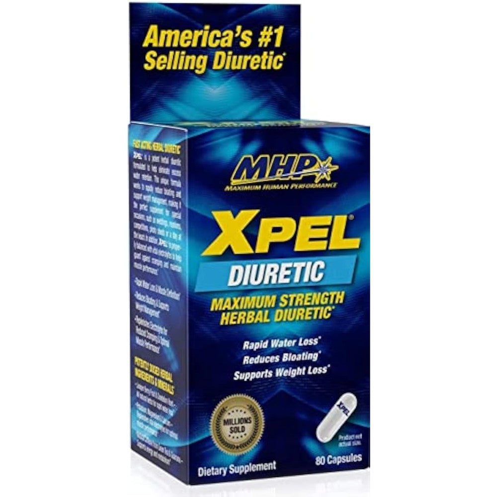 MHP Xpel Dietary Supplement - Maximum Strength Diuretic, 80 Capsules