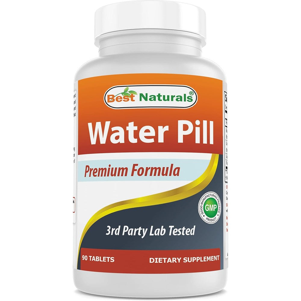 Best Naturals Water Pill with Potassium 90 Tablets - Supports Elimination of Water Retention Also Called Diuretic
