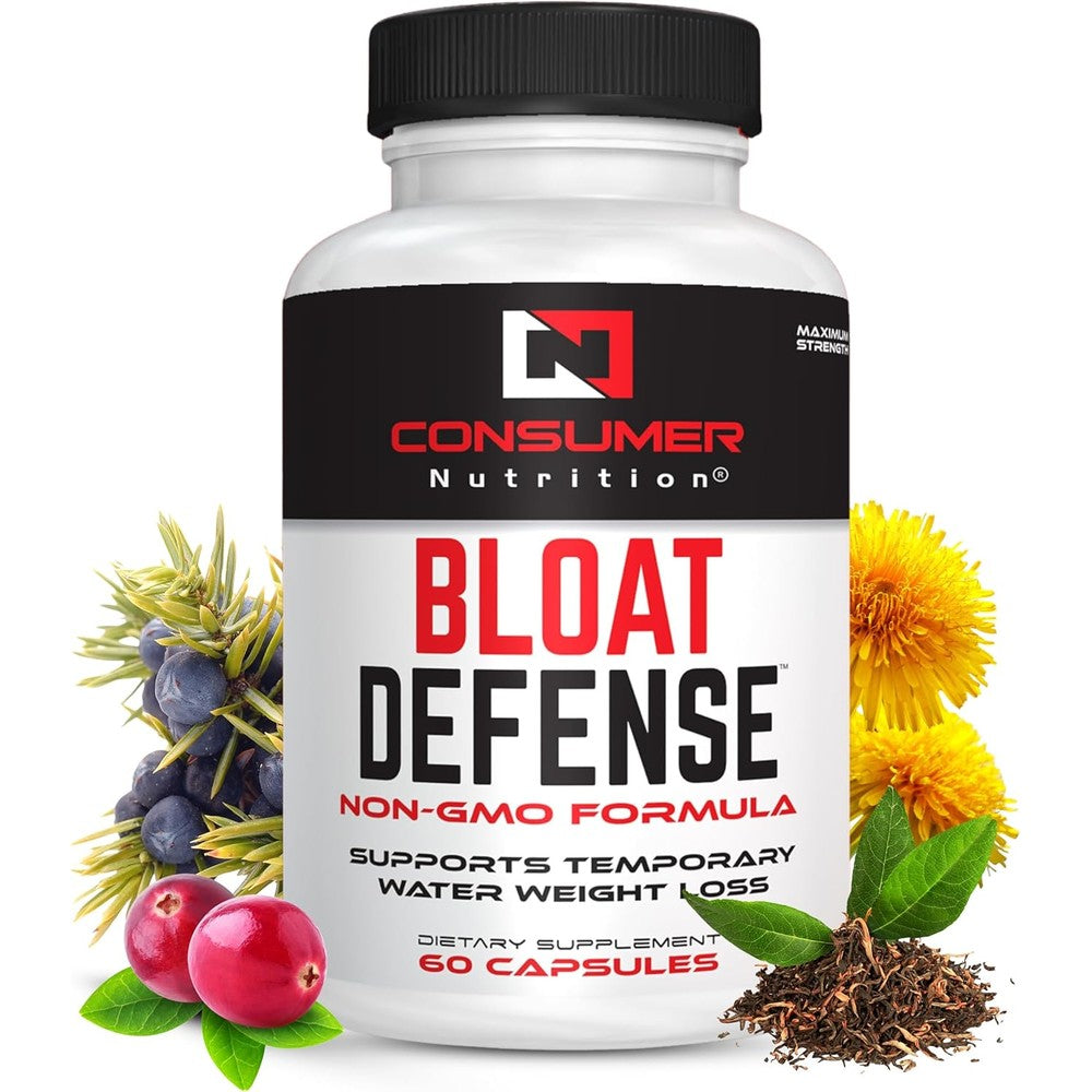 Consumer Nutrition Diuretic Pills Water Flush Maximum Strength - Water Retention and Water Away Pills for Women & Men with Apple Cider Vinegar, & Dandelion Leaf for Bloating 60 Capsules