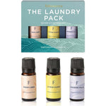 Folkulture Laundry Essential Oils Set front view of three bottles