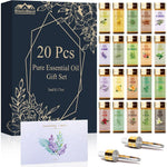 BlissfulBlend Pure Essential Oils 20 piece gift set front view for aromatherapy.