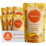 Brodo Deeply Rooted Organic Chicken Bone Broth six pack front packaging view