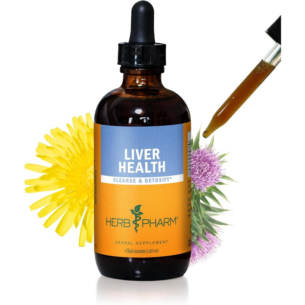 Herb Pharm Liver Health Liquid Herbal Formula front view bottle for natural detoxification.