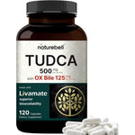 NatureBell TUDCA 500mg with Ox Bile 120 capsules front view liver cleanse supplement