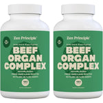 Zen Principle Grass Fed Beef Organs Supplement Complex 360 capsules front bottle view