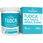 Flora Fusion Research Dr Millers TUDCA with Milk Thistle 1000mg 90 capsules front view bottle showing liver support formula