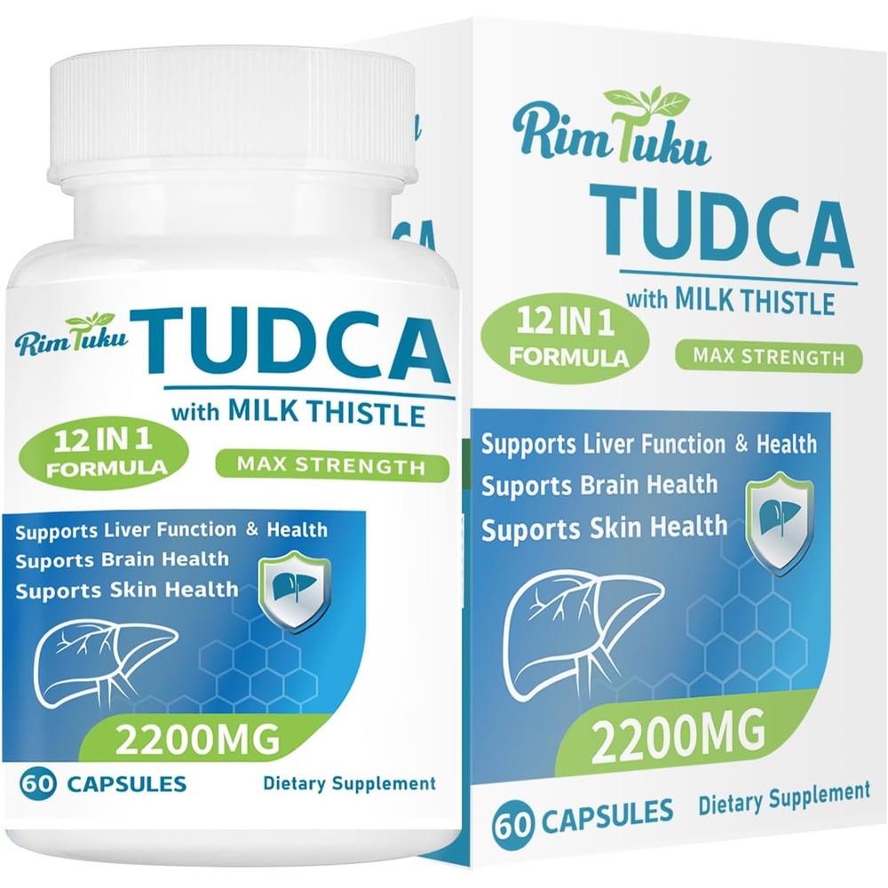 RimTuku TUDCA 2200mg with Milk Thistle front view bottle