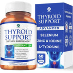 1 Body Thyroid Support supplement 60 vegetarian capsules front view