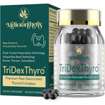 Meliorantheris TriDexThyro Raw Desiccated Thyroid Complex front bottle view for metabolism support.
