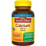 Nature Made Calcium 500mg with Vitamin D3 front view bottle