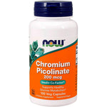 Now Foods Chromium Picolinate 200mcg two pack bottle front view for glucose metabolism support.
