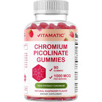 Vitamatic Chromium Picolinate 1000 Mcg 90 Gummies front bottle view for metabolism support