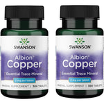 Swanson Copper Chelate 2mg supplement bottles front view