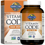 Garden of Life Vitamin Code Raw Iron 30 capsules front packaging view