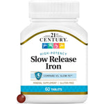 21st Century High Potency Slow Release Iron 45mg 60 tablets front view bottle packaging