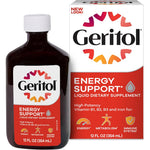 Geritol Liquid Vitamin and Iron Supplement front view 12 fluid ounce bottle