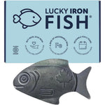 Lucky Brand Original Lucky Iron Fish front view of the cast iron cooking tool showing its compact fish design.