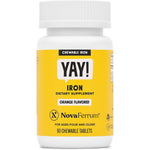 NovaFerrum Yay Chewable Iron Supplement 90 Tablets front view bottle
